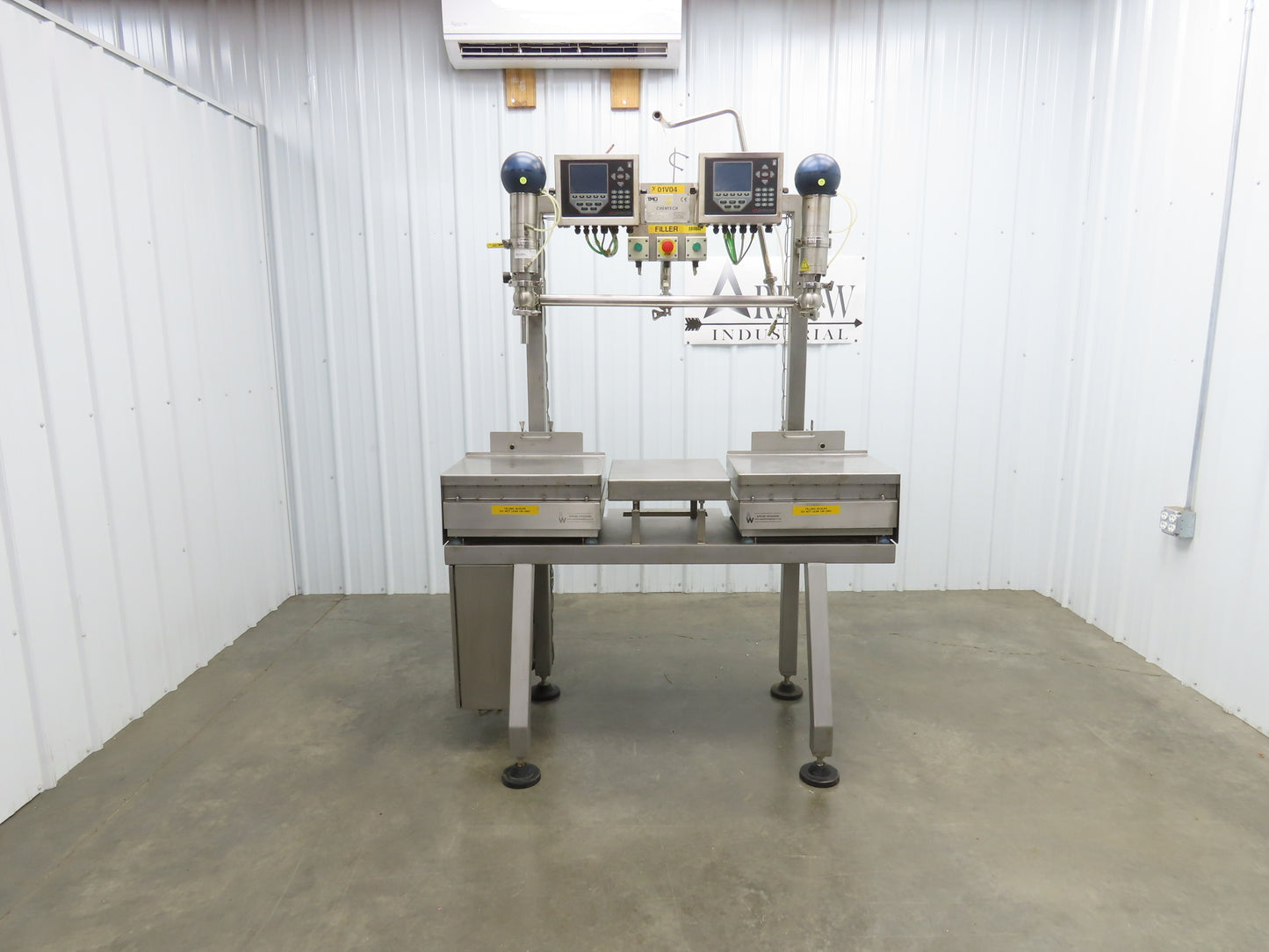 Chemtech Sanitary Dual Liquid Filling Weigh Station Scales 1" Tri-Clamp 115V