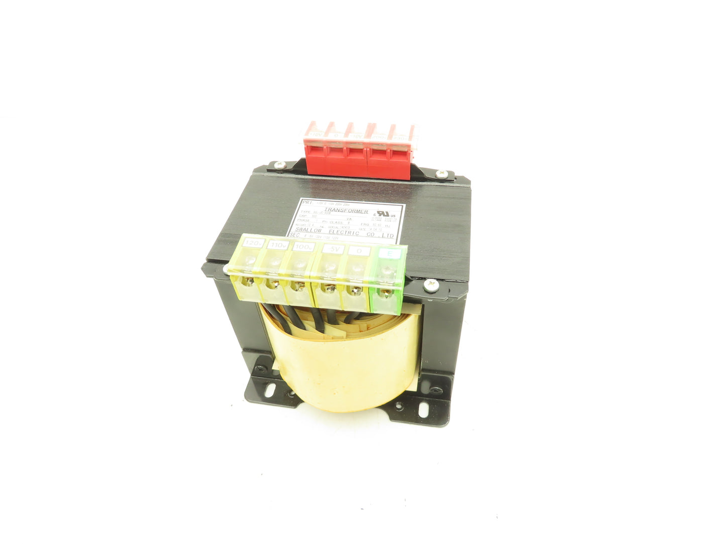 Swallow Step-Down Power Transformer 500VA Pri 190-240V Sec 95-120V 1Ph