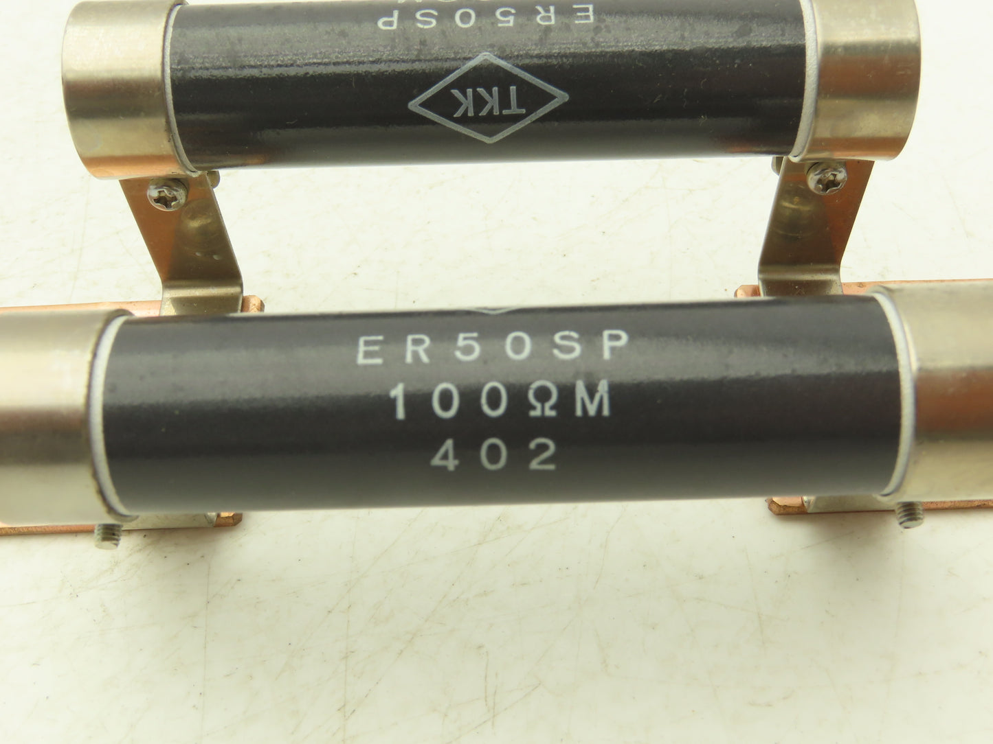 TKK ER50SP Ceramic Resistor Stainless Steel Clamps & Copper Busbars 100O M