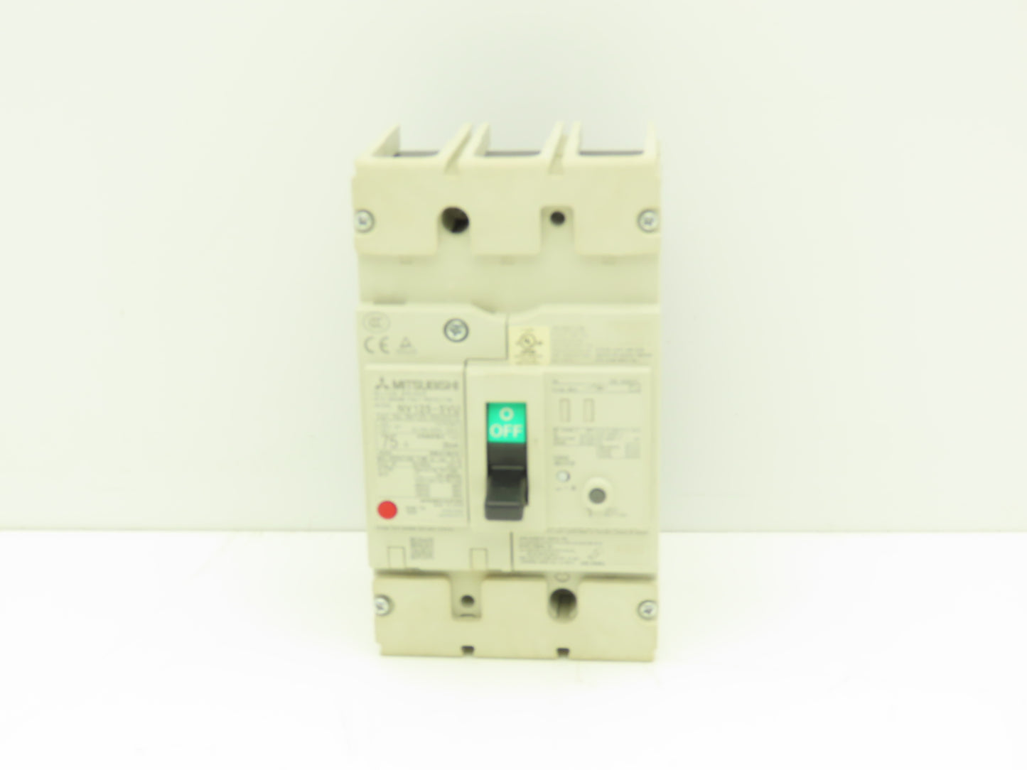 Mitsubishi NV125-SVU3075 Earth Leakage Circuit Breaker 3-Pole 75A 120-480VAC