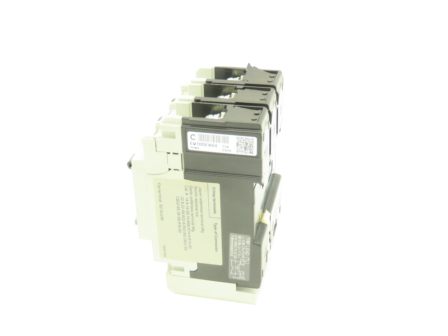 Fuji Electric EW100EAGU-3P075 Earth Leakage Circuit Breaker 3-Pole 75A 100-440V