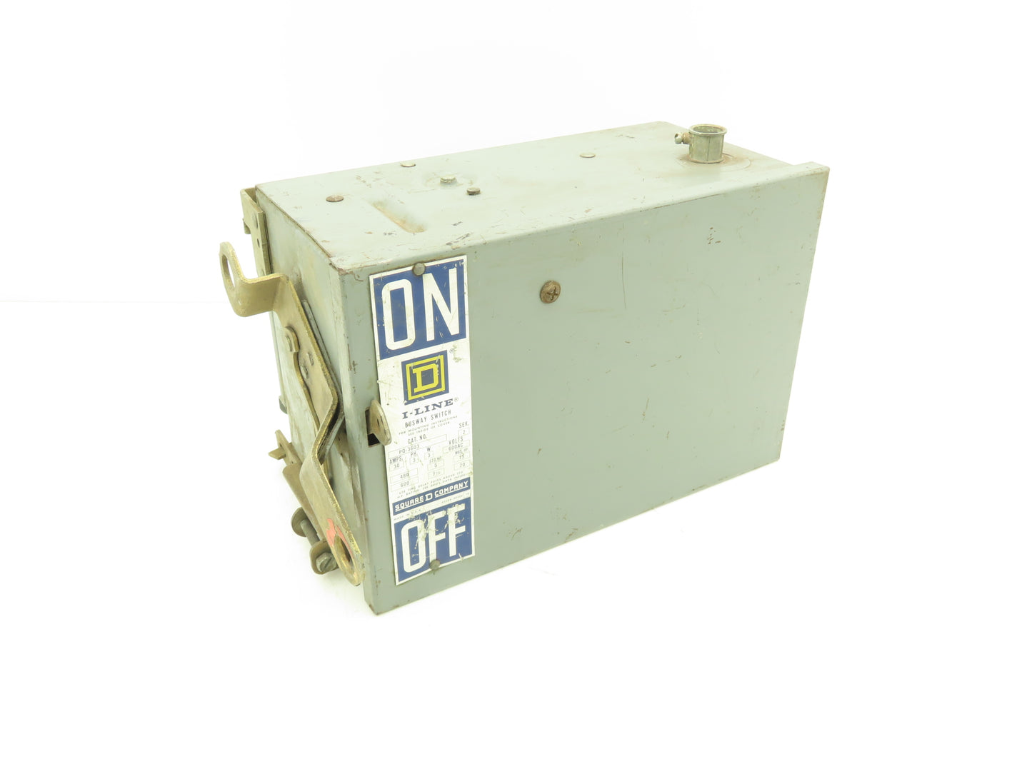 Square D PQ-3603 I-Line Busway Unit 30A 480V 15HP 3 Pole 3Ph Fused