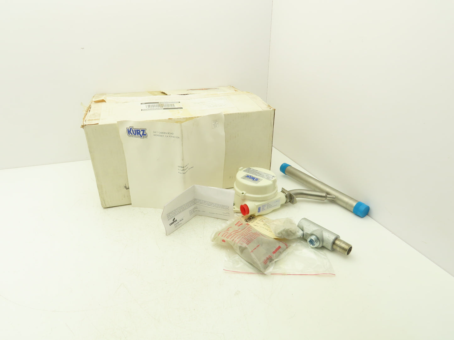 Kurz 500-1.0-P40 Mass Flowmeter 0-75 SCFM Air 1"NPT x 12"L Killark HKB-BC
