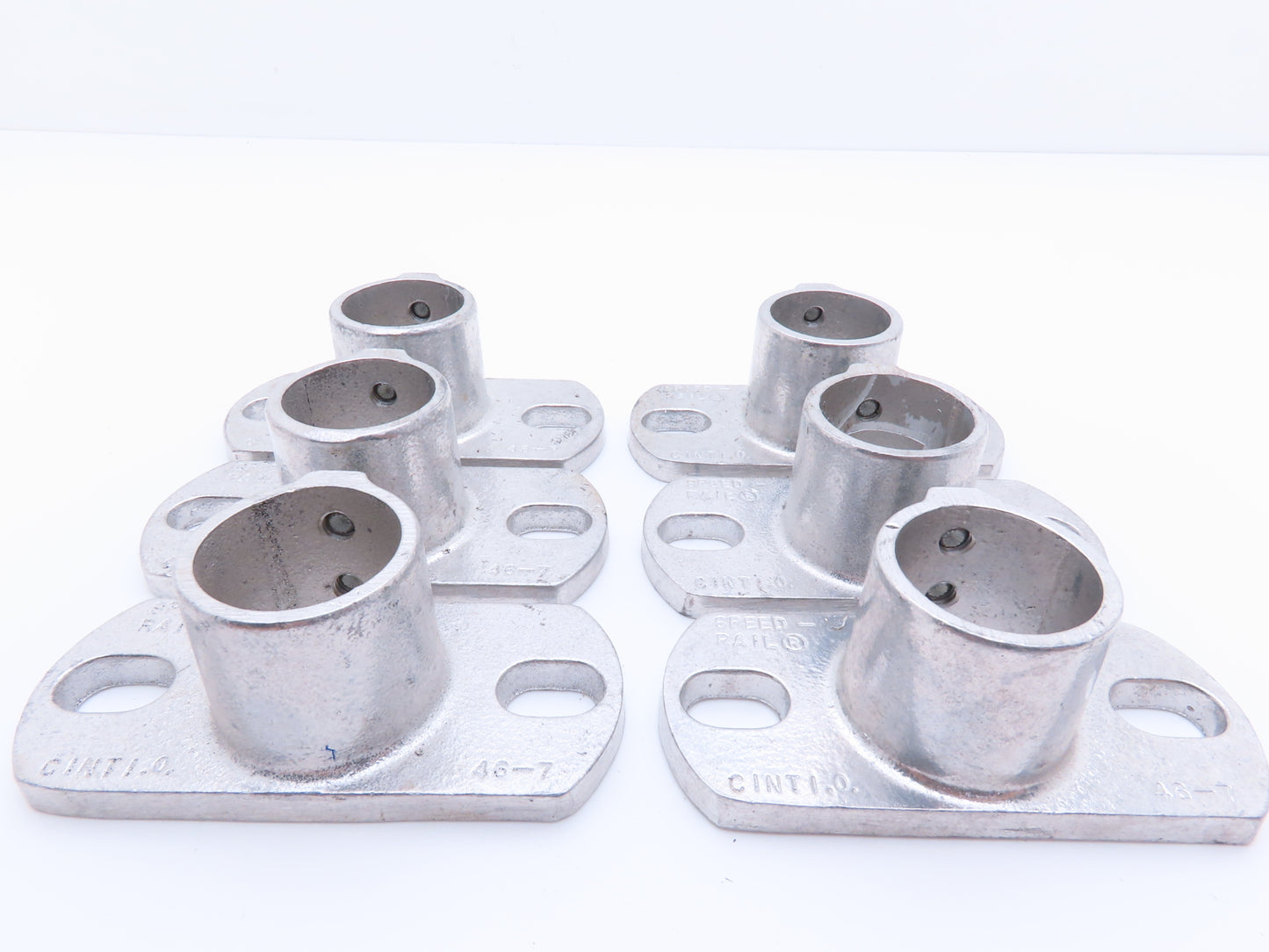 Hollaender 46-7 1-1/4 Speed-Rail Base Flange 1-1/4" Pipe Fits 1.66" OD Lot of 6