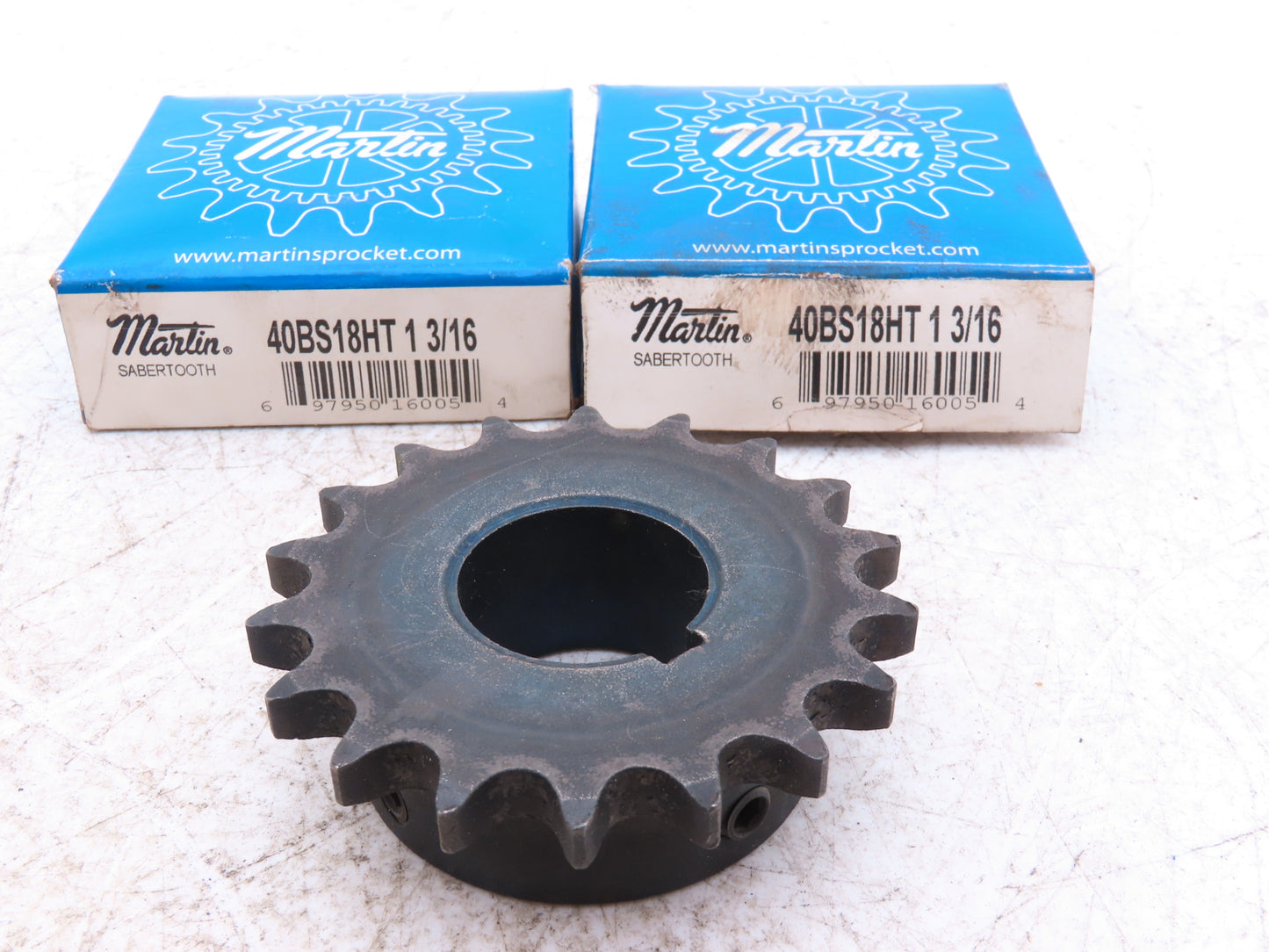 Martin 40BS18HT 1-3/16 #40 Roller Chain Sprocket 18-Tooth 1-3/16" Bore Lot of 2