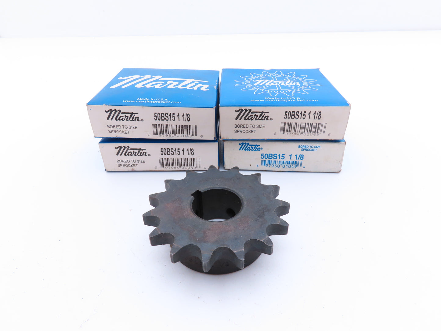 Martin 50BS15 1-1/8 #50 Roller Chain Sprocket 15-Tooth 1-1/8" Bore Lot of 4
