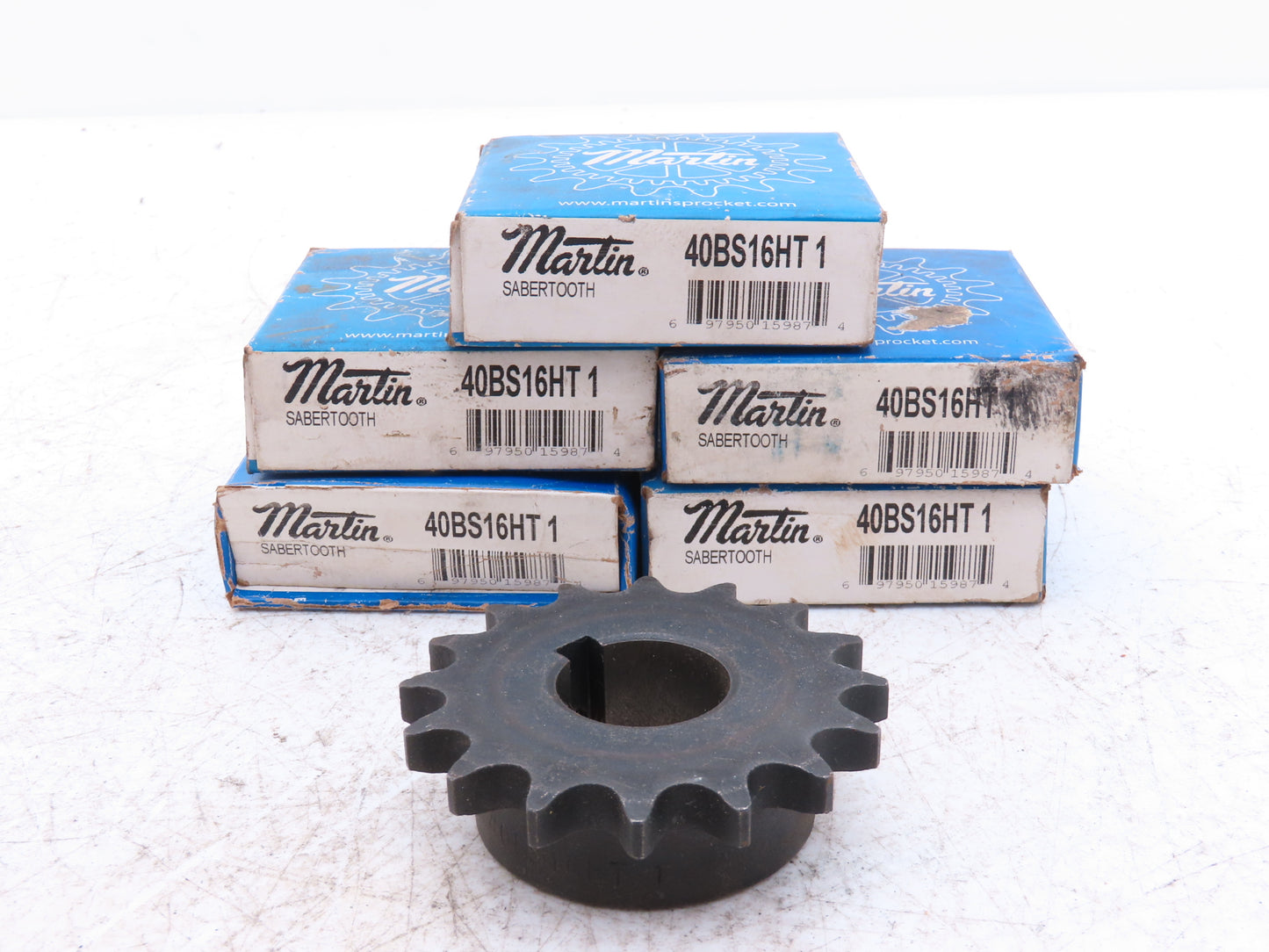 Martin 40BS16HT 1 #40 Roller Chain Sprocket 16-Tooth 1" Bore Lot of 5