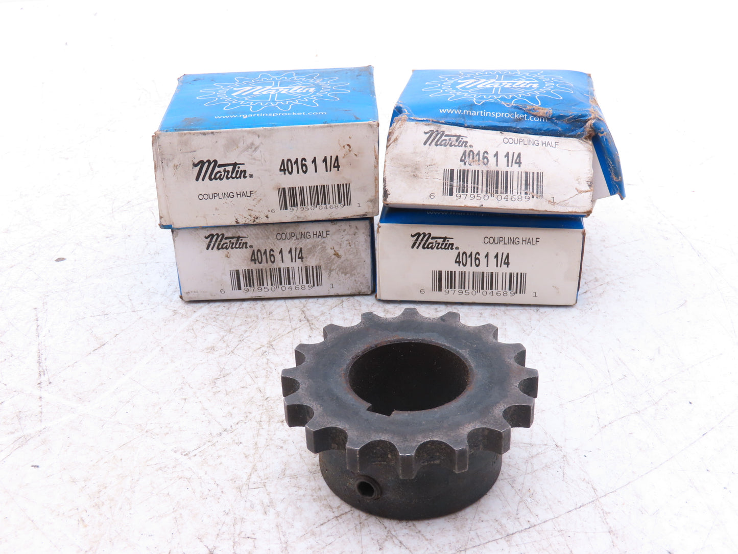Martin 4016 1-1/4 #40 Chain Coupling Sprocket Half 16-Tooth 1-1/4" Bore Lot of 4