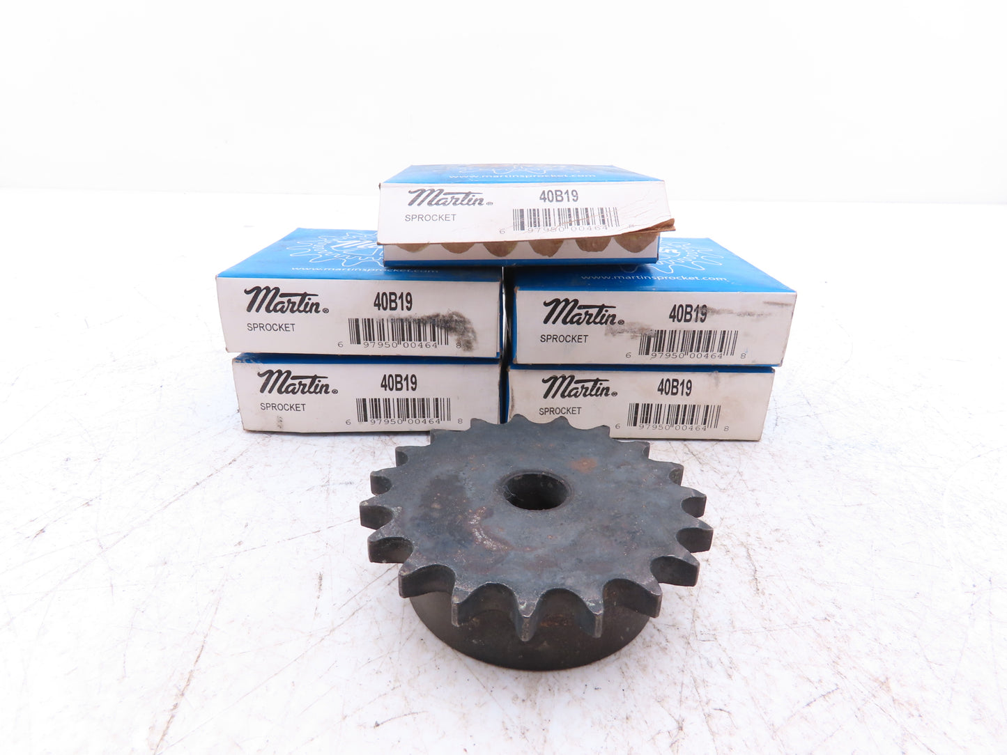 Martin 40B19 #40 Roller Chain Sprocket 19-Tooth 5/8" Stock Bore Lot of 5