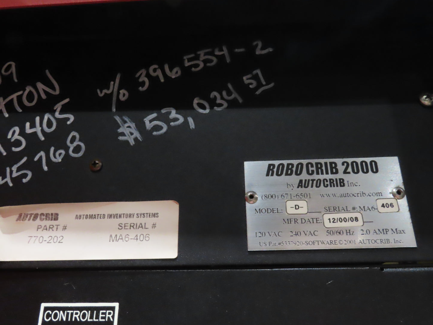 Auto Crib RoboCrib 2000 Industrial Tool Parts Vending Machine Inventory Stock