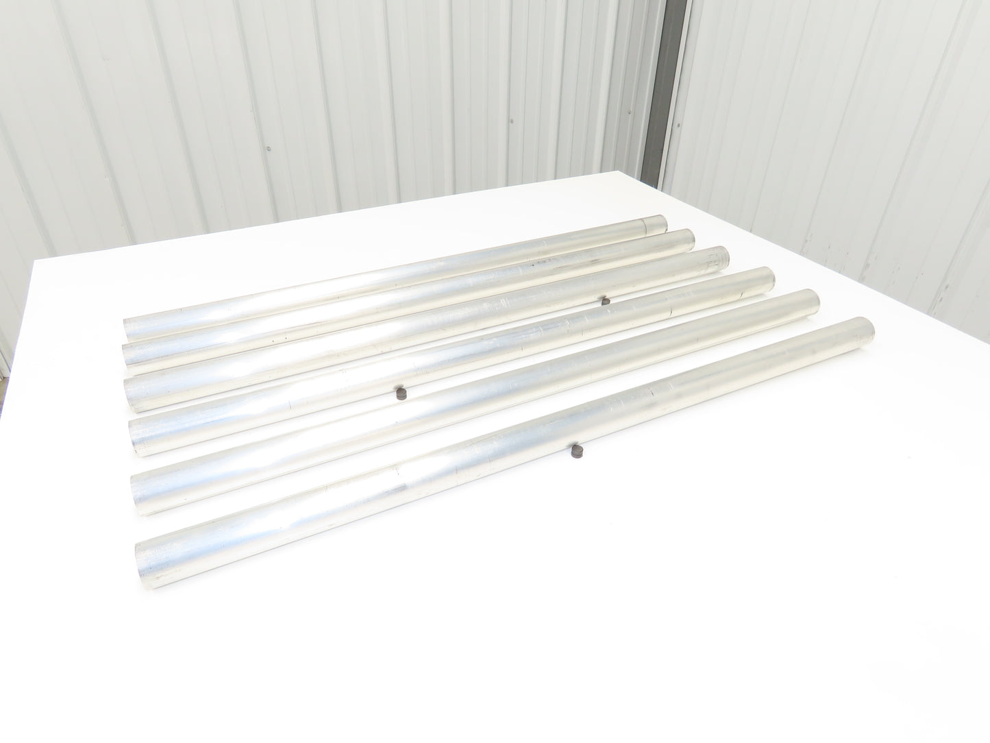 1-1/4"x 36" Sch 40 Aluminum Speed-Rail 1.66" Pipe OD Lot of 6