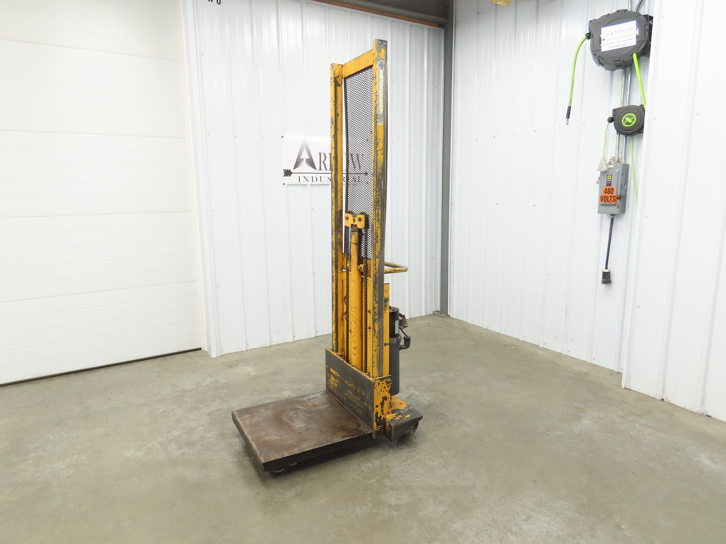 Langley BHLD Walk Behind Pallet Lift Truck 200lb 12V Straddle Platform 70" Lift
