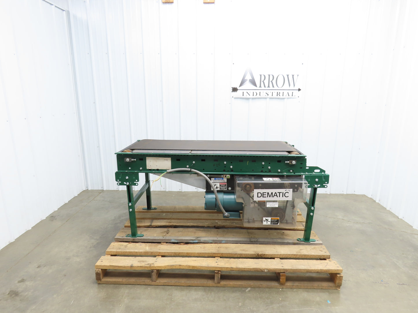 Dematic 25"W x 60"L Slider Bed Conveyor 18" Belt 1.5Hp 3PH Belt Drive 220 FPM