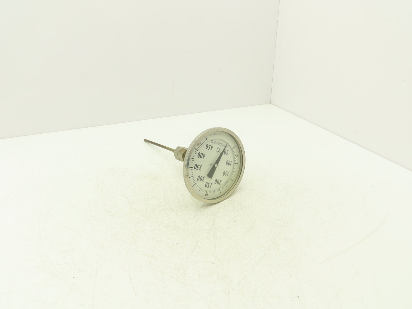 Ashcroft 50/450C Temp Thermometer Gauge 50-450°C 5"Dial 9"Stem Bi-Metal 1/2"NPT