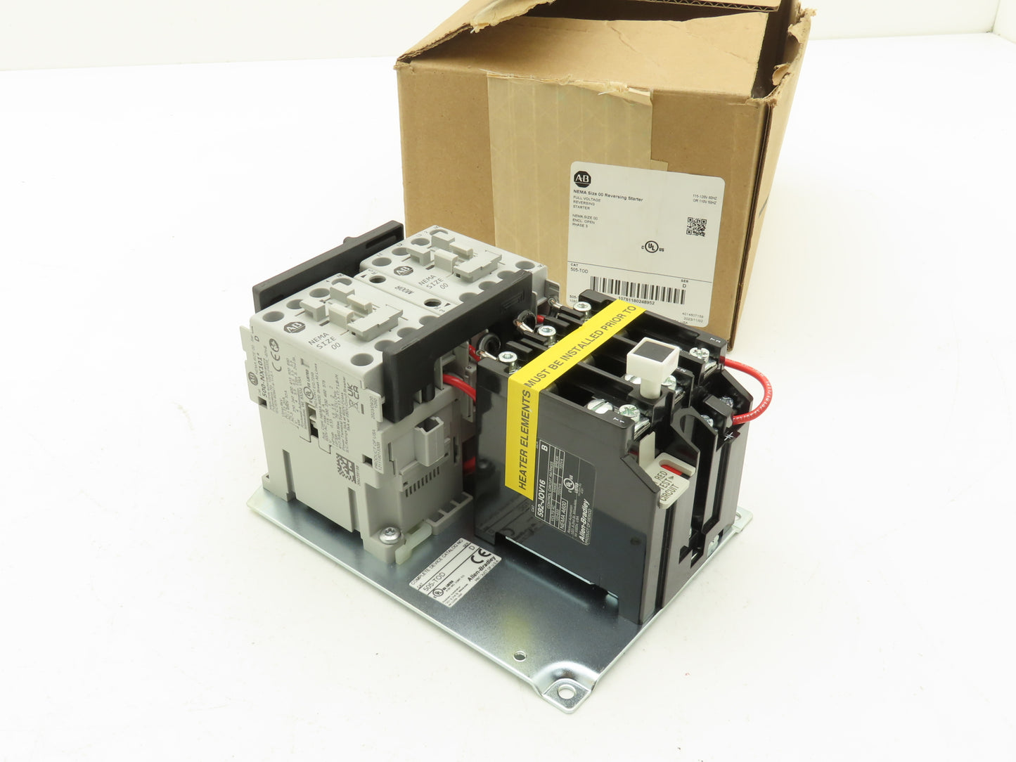 Allen Bradley 505-TOD Size 00 Reversing Starter Contactor 32A 600V 3PH 120V Coil