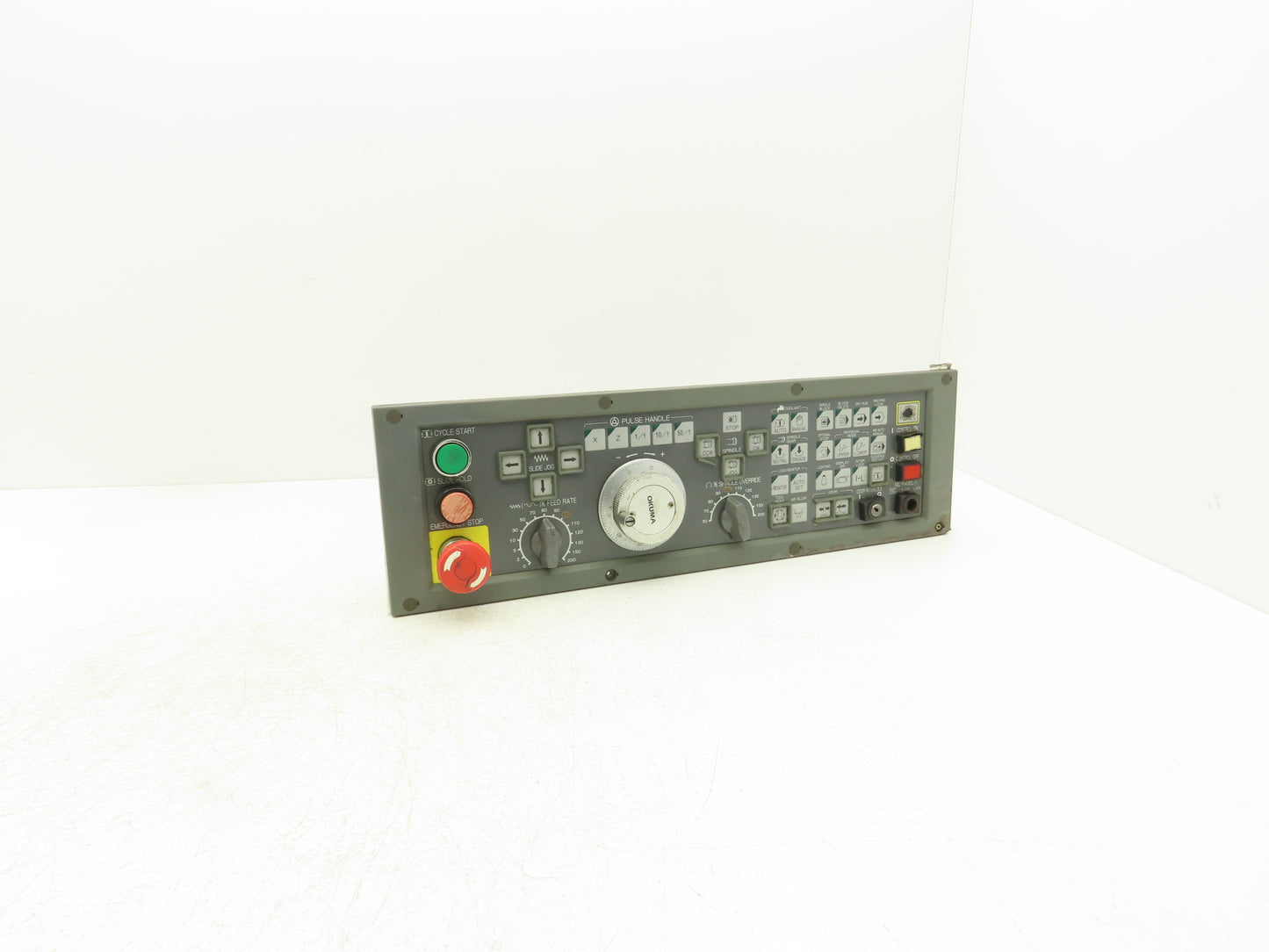 Okuma E0105-566-055-3 HMI Keypad Operator Control Panel With E-Stop & MPG Wheel