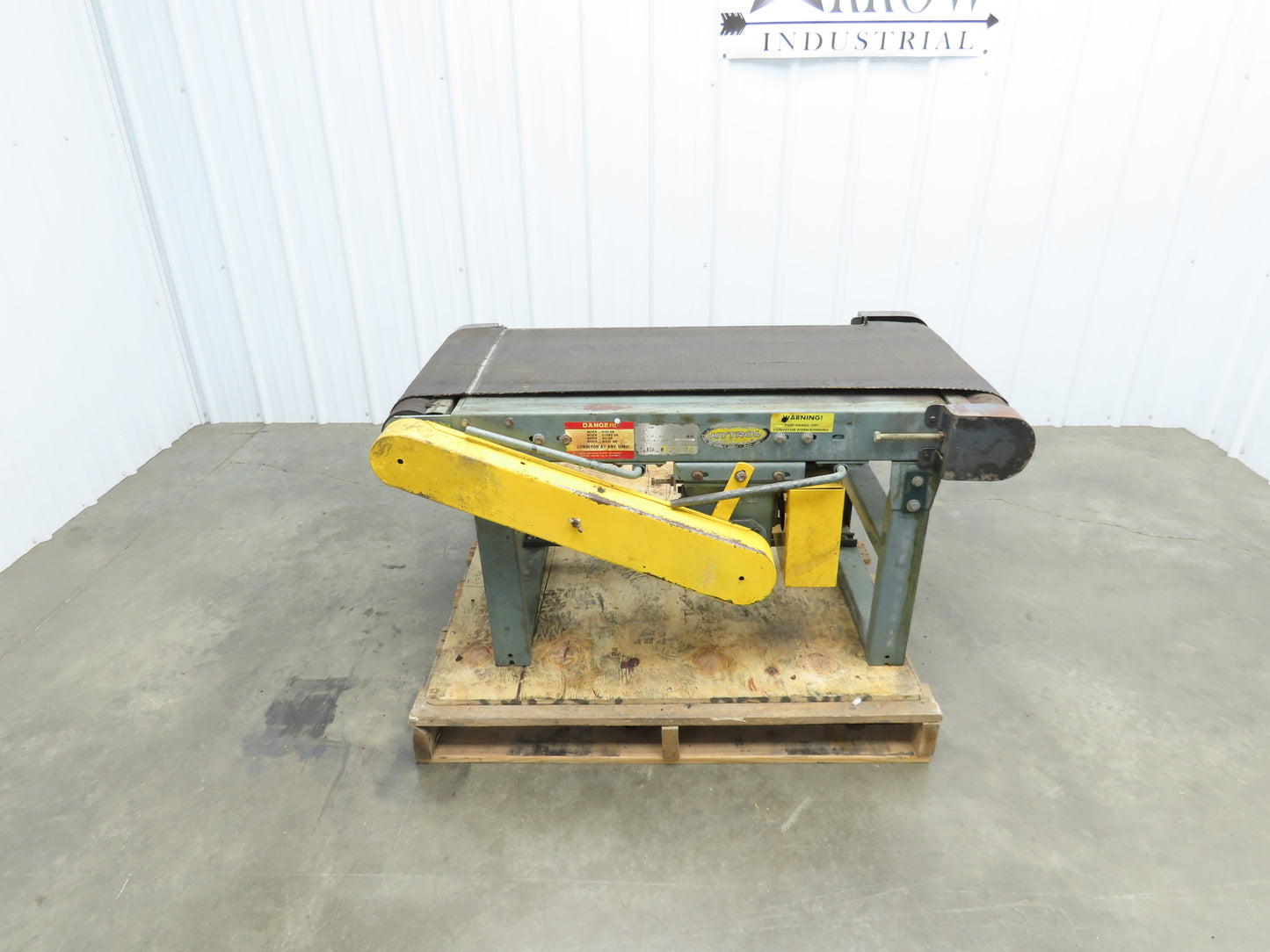 Hytrol 22"x 47" Slider Bed Conveyor 17"Belt 1/3Hp 3PH Belt/Chain Drive 65FPM