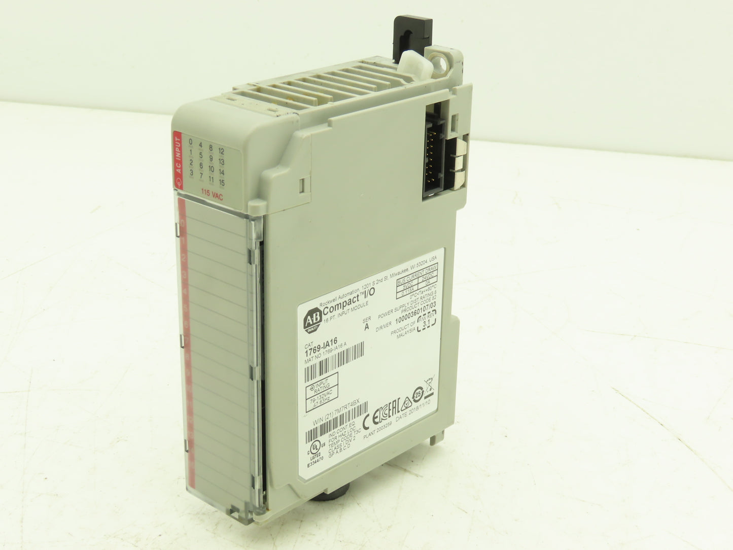 Allen Bradley 1769-IA16 Compact Logix I/O Input Module 16Pt Ser A FW 3.1