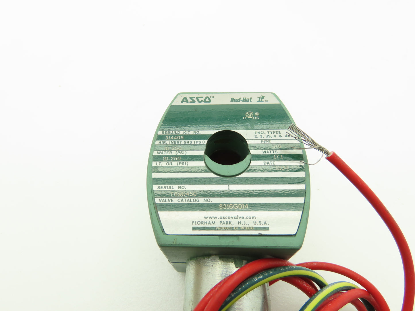 Asco Red Hat 238610-132-D Solenoid Valve Coil 110/120VAC MP-C-080 Lot of 2
