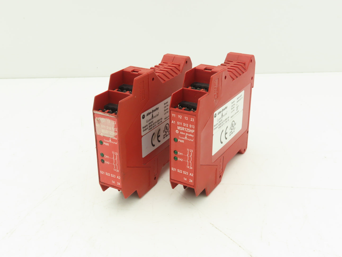 Allen Bradley 440R-D23171 Guardmaster MSR125HP Safety Relay Unit 24VDC Lot of 2
