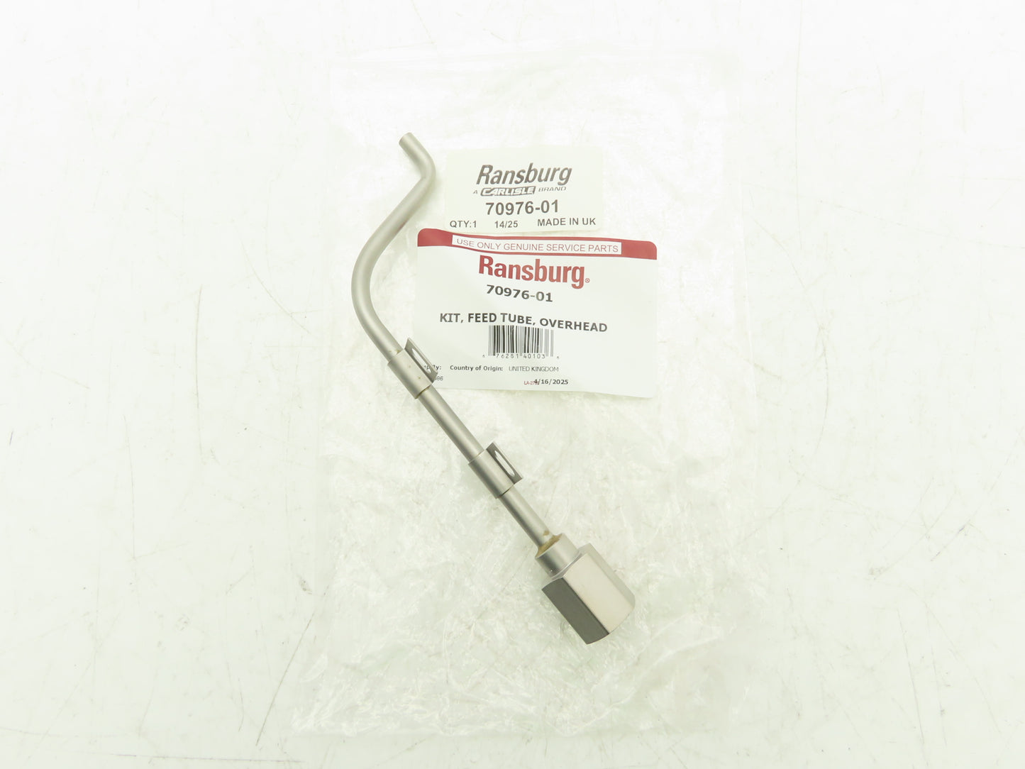 Ransburg 70976-01 Overhead Feed Tube Kit TurboDisk Atomizer Coating Applicator