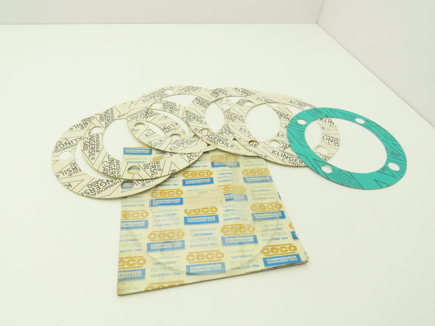 CECO CE-W27010 Compressor Cover Gasket 8-3/8"OD x 5-3/4"ID 4-3/4" Holes Lot of 6