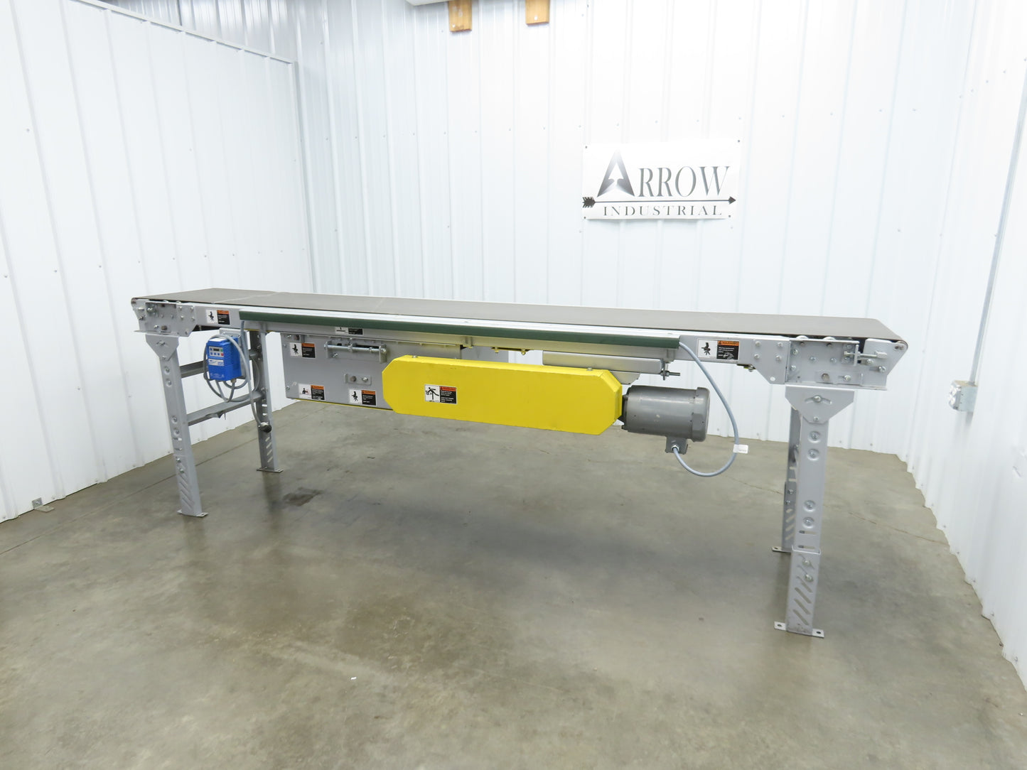 23"x 10' Slider Bed Conveyor 18"Belt 115V Variable Speed Center Drive 83FPM