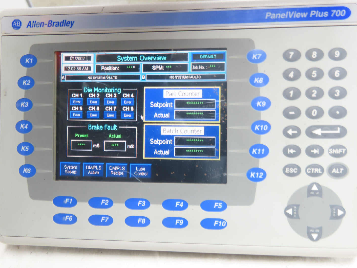 Allen Bradley 2711P-RDB7CX PanelView Plus 700 Operator Interface w/2711P-RP1
