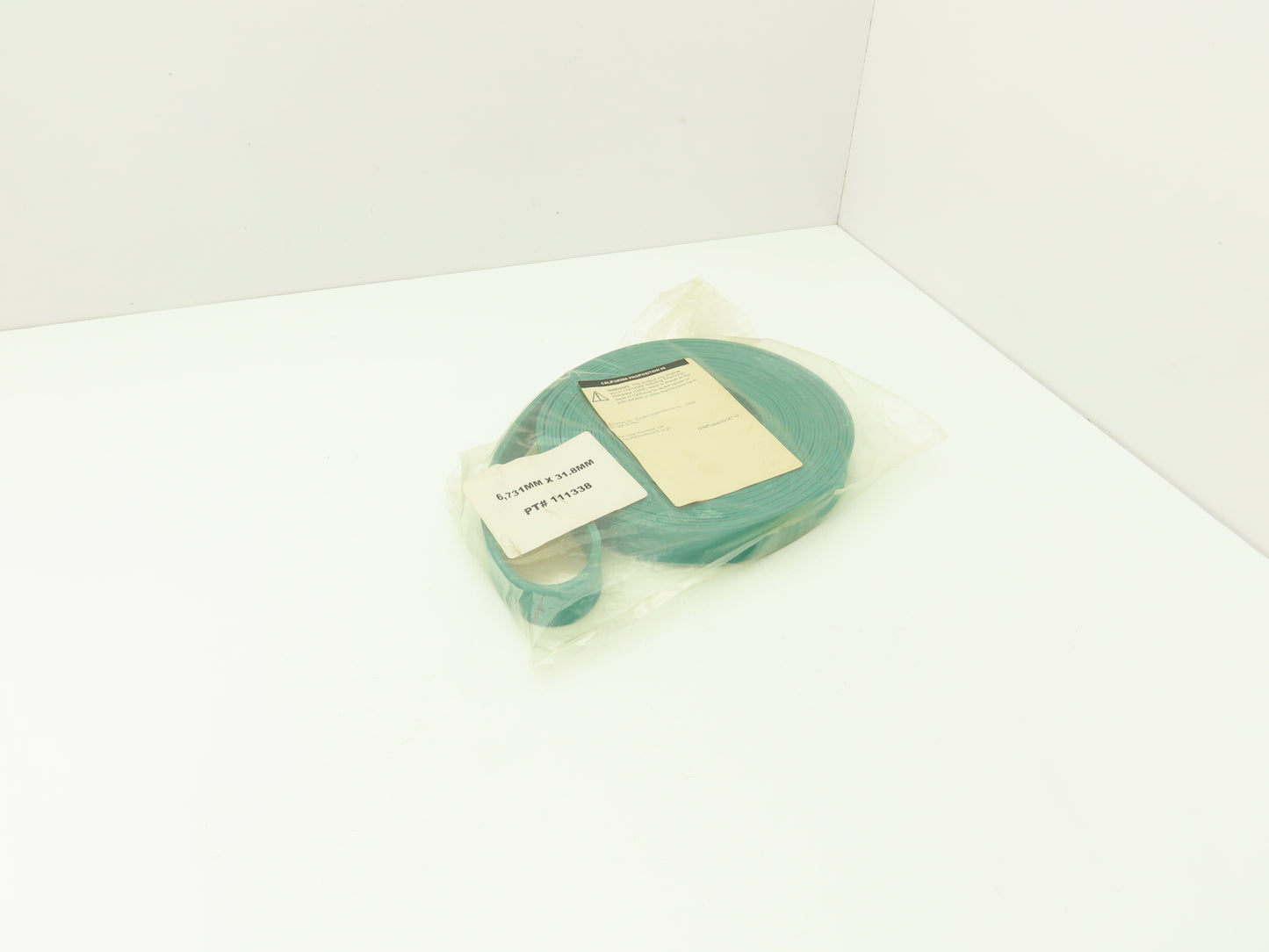 Ammeraal Beltech GG S06.50 RRC Green Conveyor Belt 1.252"W x 22' Endless XNBR