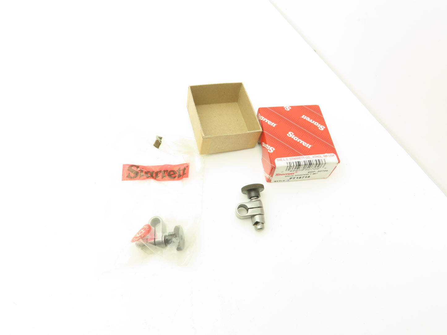 Starrett PT18718 Snug Assy Clamp 5/16" Post Hole for Gage Indicators Lot of 2