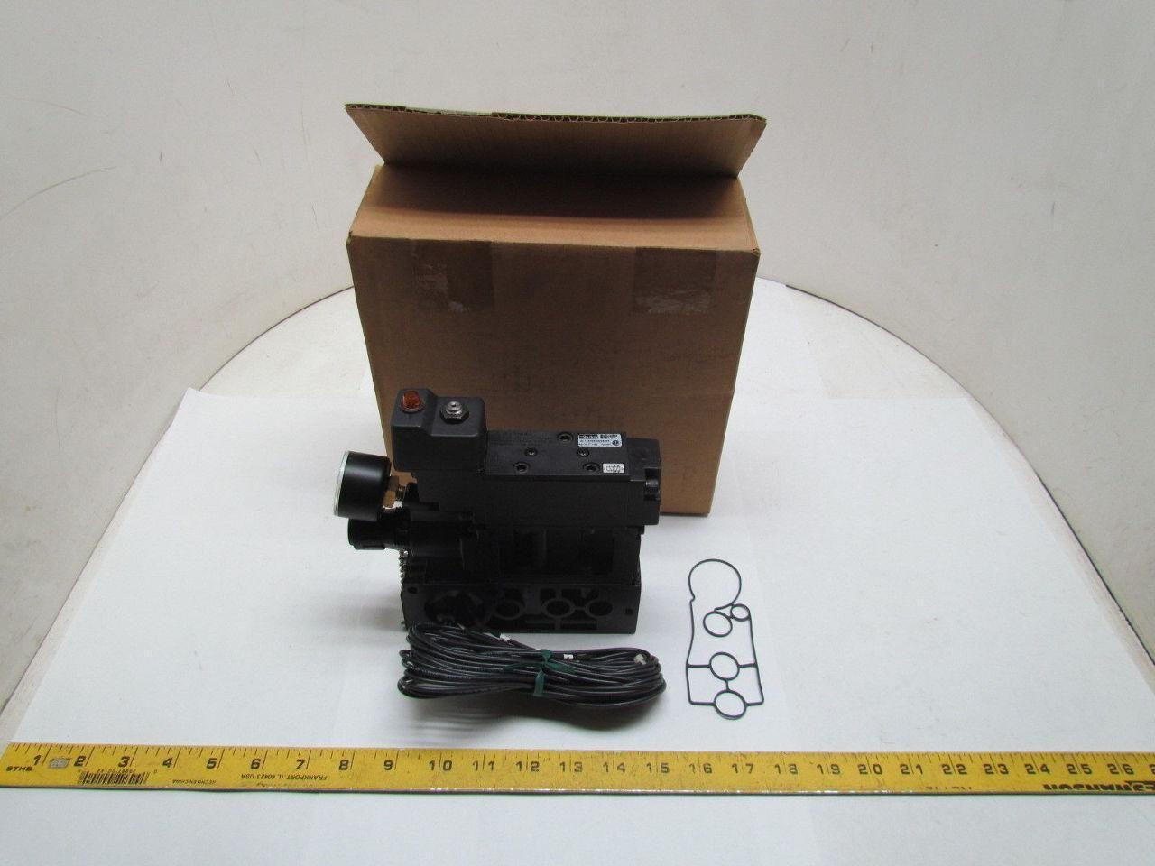 Parker Schrader Bellows AL11323BGW53L6B Pneumatic Valve Regulator 120V Solenoid