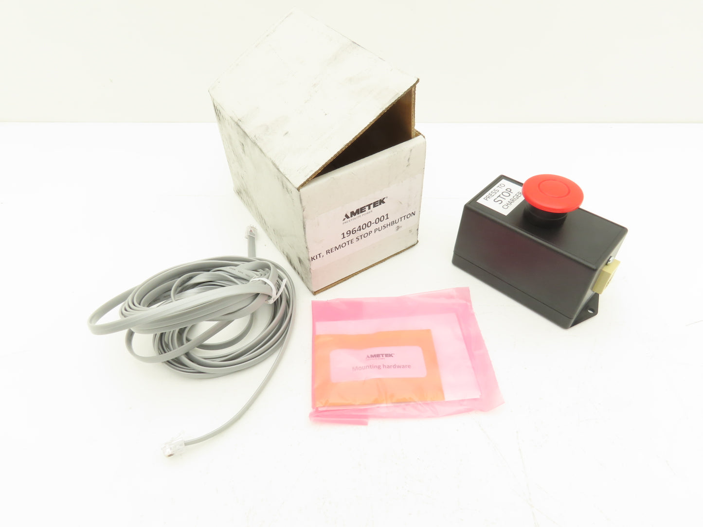 Ametek 196400-001 Charger Remote E Stop Pushbutton Kit w/Cable