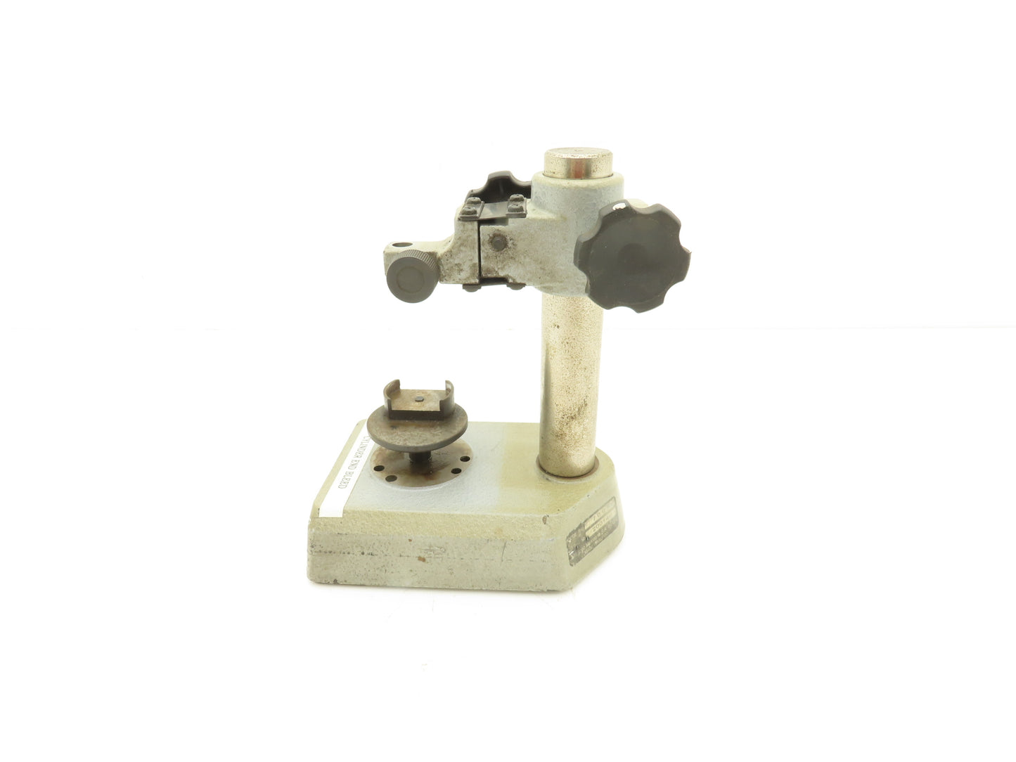 Mitutoyo 7008 Indicator Transfer Stand Custom Anvil 6-3/8"H Post 3/8" Stem