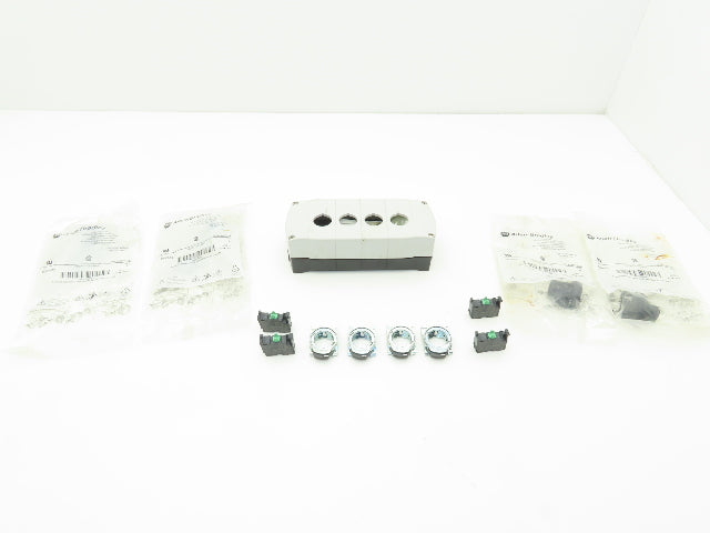 Allen Bradley 800F-4PP Pushbutton Enclosure 4-Button Kit 22mm Plastic 7.5x3x2.5"