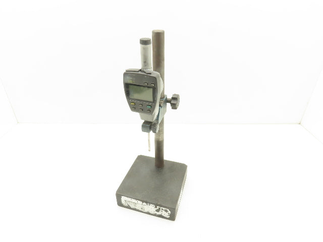 Mitutoyo 6x6x2" Granite Indicator Stand 14"H Post 0-2" Digital Gage 543-558-1