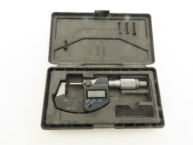 Mitutoyo 293-344-30 Digimatic Micrometer 0-1" 25mm Range Flat Anvil