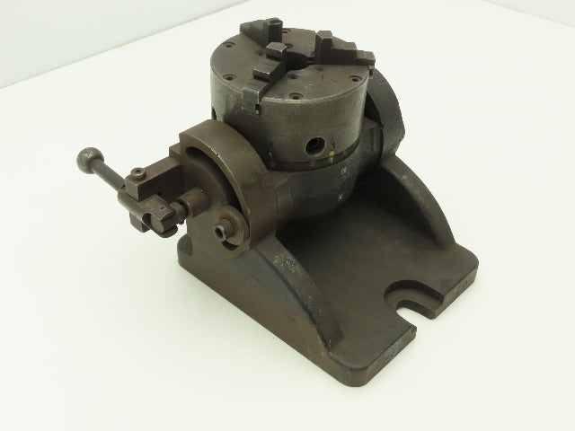 Buck Forkardt Milling 3 Jaw Lathe Chuck 4” OD 1" ID Collet Indexing Angle Plate