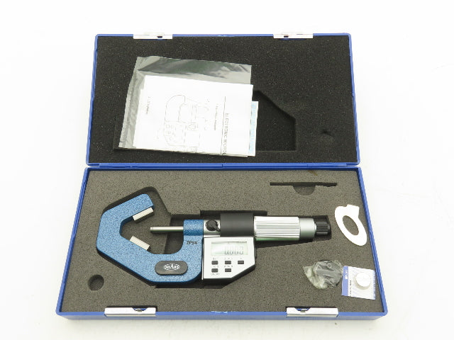 Shars 303-2434 Digital Micrometer 0.8-1.4" Range 60 Deg 3-Flute V-Anvil