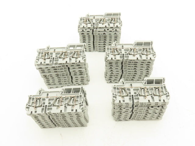 Allen Bradley 1492-L4T Feed-Through Terminal Block Gray 4mm Sq 800V Lot of 53