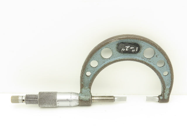 Mitutoyo 122-126 Blade Micrometer 1-2" Range Non-Rotating Spindle Ratchet Stop