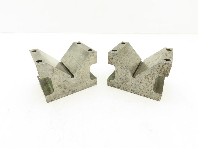 Precision Steel V Block 5/16-18 Machinist Tool 2-7/8 X 4 X 2-7/8" Lot Of 2