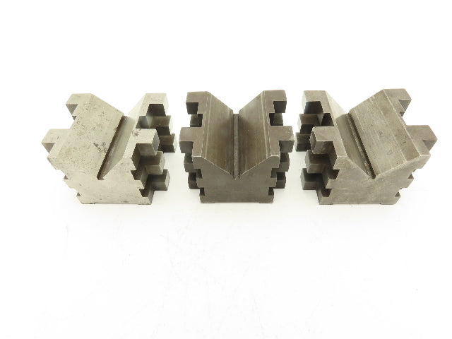 750-2 Precision Steel V Block Machinist Tool 2-3/4 X 1-15/16 X 2-1/2" Lot Of 3
