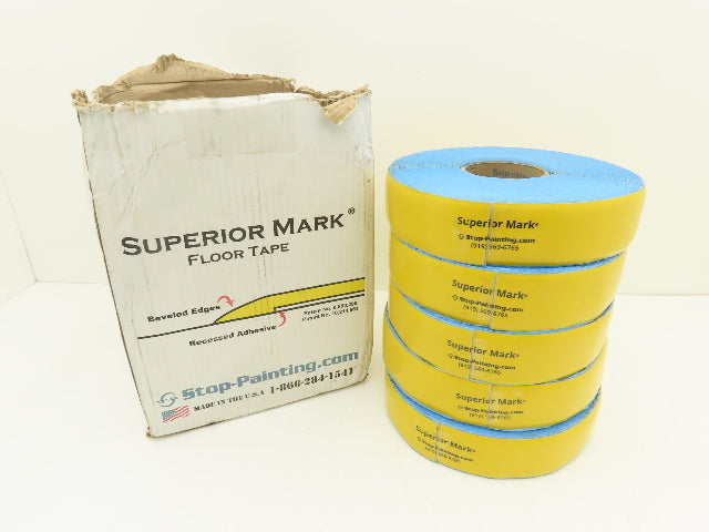 Superior Mark 1080644 Industrial Floor Marking Tape 2" x 100' Yellow