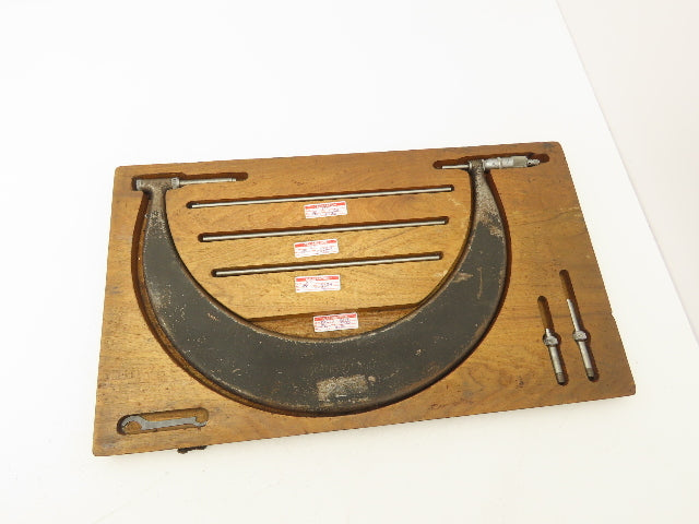 Scherr Tumico 9-12" Outside Micrometer Anvil Caliper .001" Complete Set