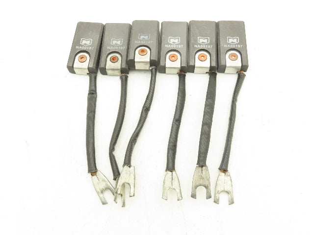 National NA00107 DC Motor Carbon Brush 1/2"x 1"Wx 1.90"L Lot of 6