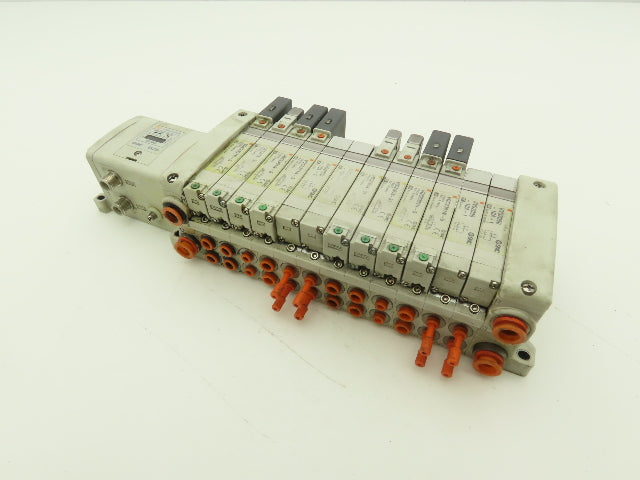 SMC EX250-SDN1 12-Station DeviceNet Manifold 8 Solenoid Valves 24VDC