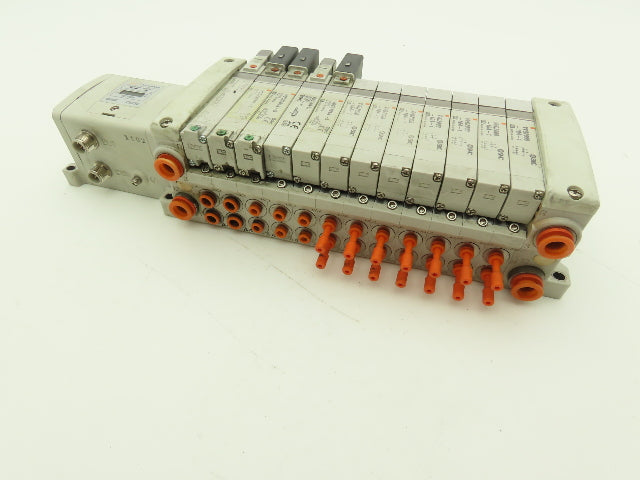 SMC EX250-SDN1 12-Station DeviceNet Manifold 5 Solenoid Valves 24VDC