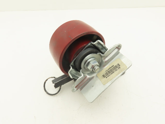 Hamilton Heavy Duty Casters Swivel Total Lock 4X2" Wheel 5-5/8" Height Cast Iron
