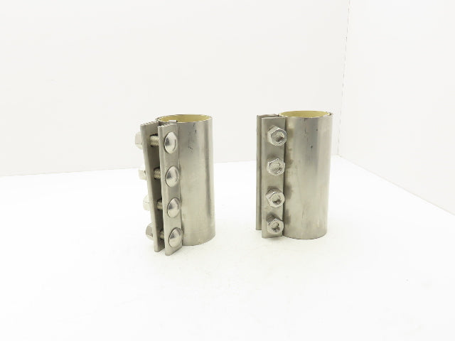 Morris 3-4 -C-OD 3" Pipe Compression Coupling 76.2mm 4-Bolt w/Gasket Lot of 2