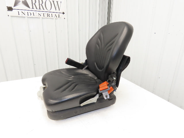 Grammer Forklift Seat Black Vinyl Adjustable Removed From Linde 1114891